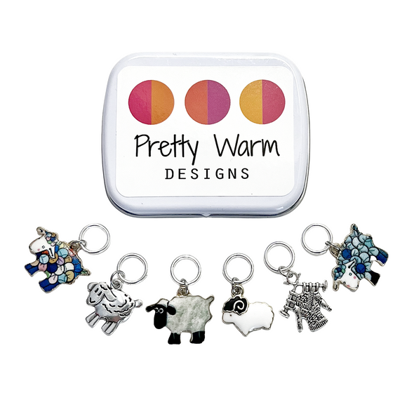 PRETTY GEMS Stitch Markers, Keyrings for Crochet & Knitting 