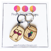 Wine Lover RS/WS stitch marker set