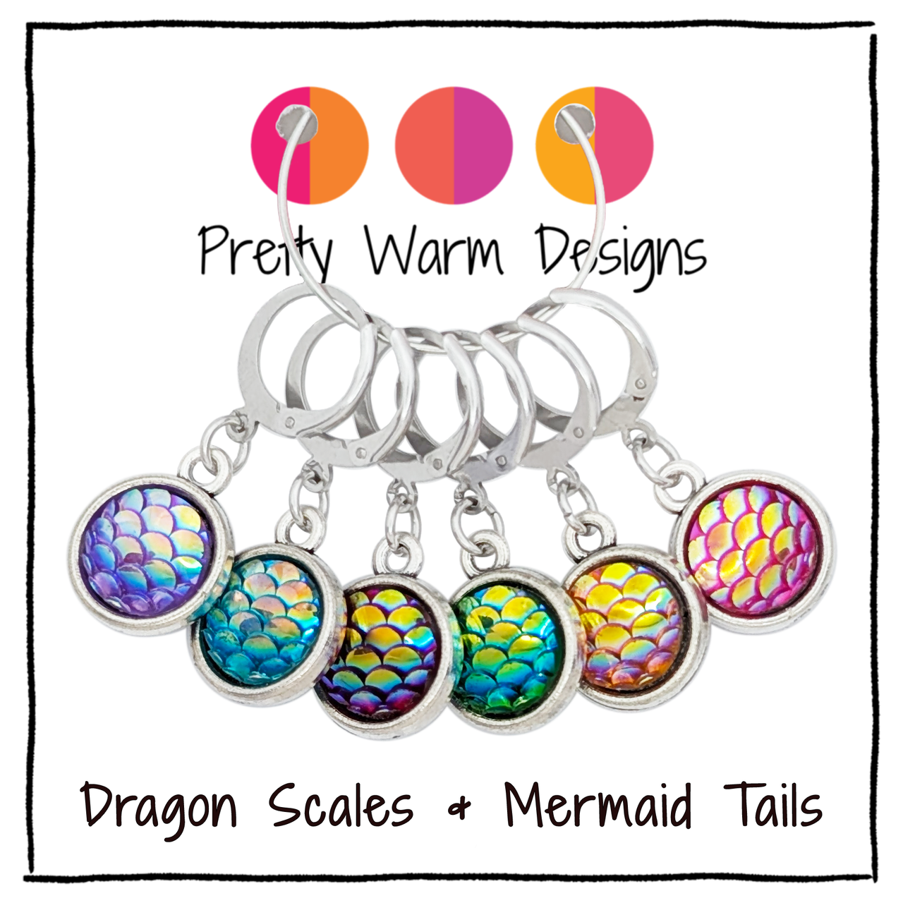 Dragon Scales and Mermaid Tails Crochet Stitch Markers