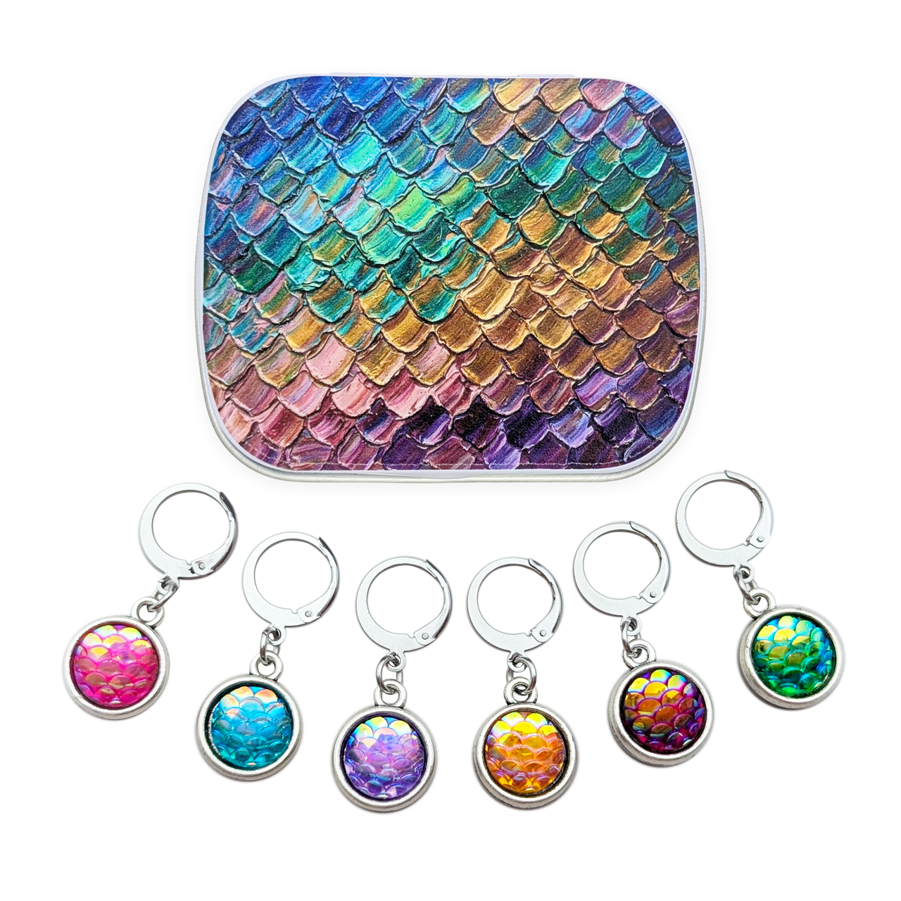 Dragon Scales and Mermaid Tails Crochet Stitch Markers
