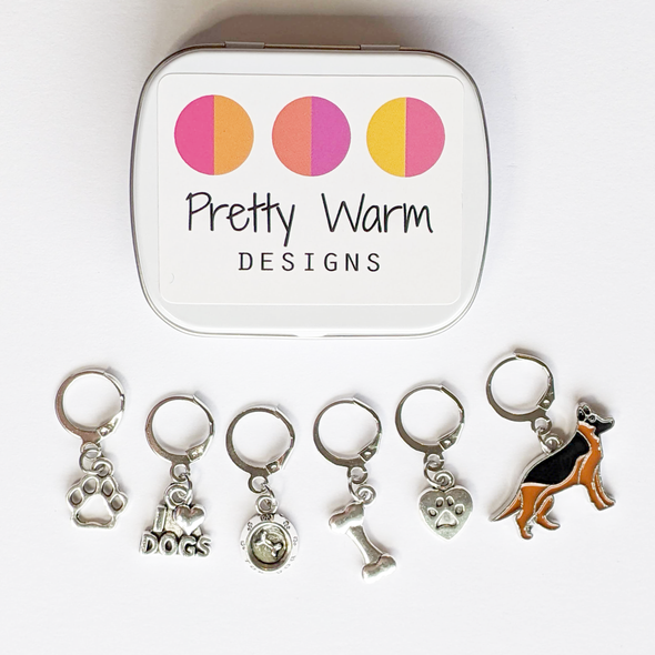 Dog Love Locking Crochet Stitch Markers | Pretty Warm Designs