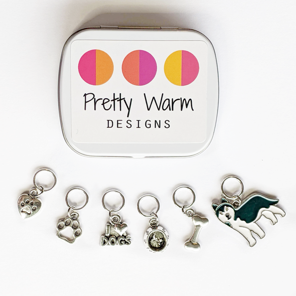 Dog Love Stitch Markers | Pretty Warm Designs