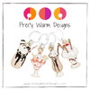 Set of 4 Ice Cream Treats Stitch Markers for Knitting. Enamel and Metal Charms attached to Closed Rings by Pretty Warm Designs