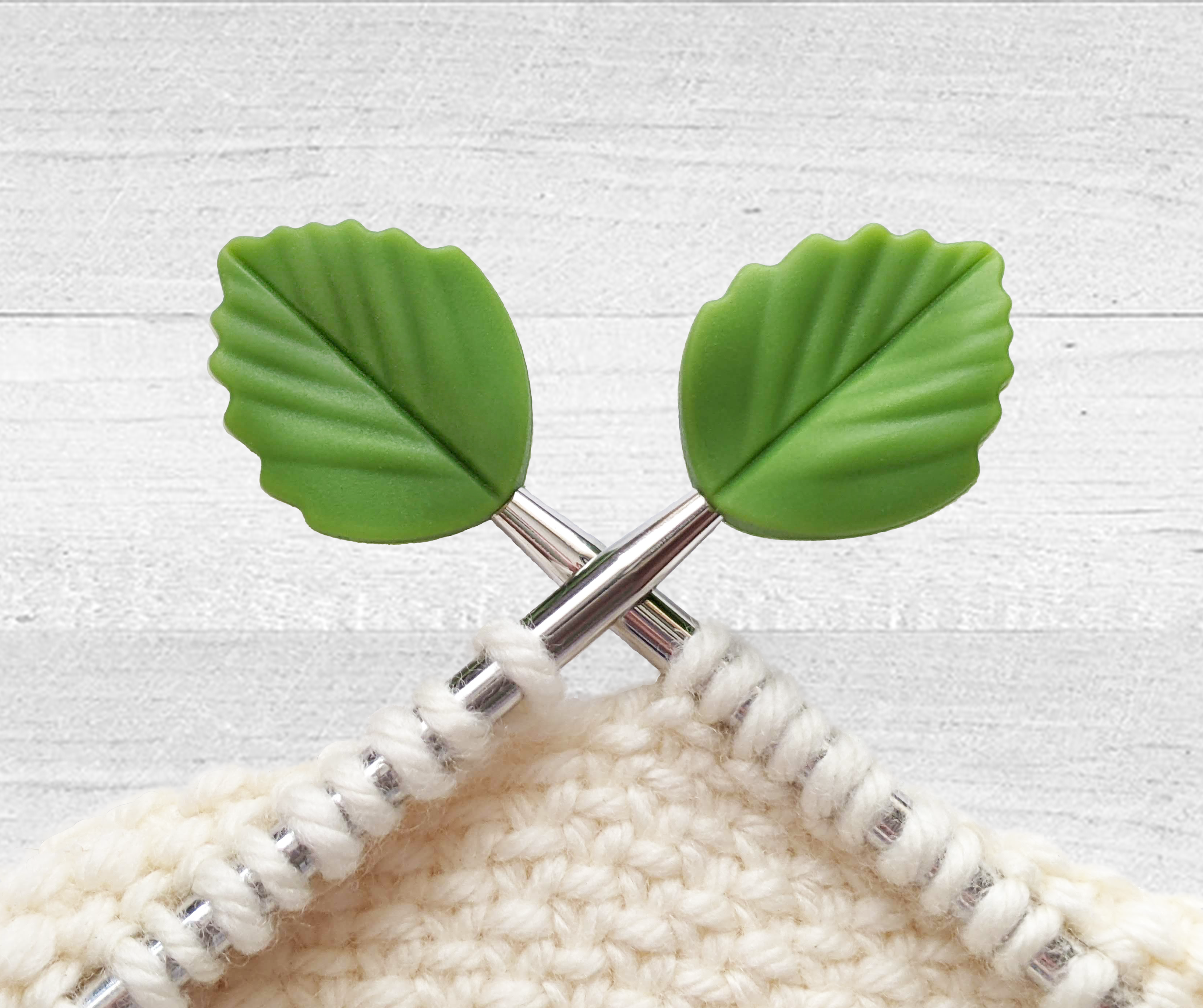 Green Leaves Stitch Stoppers – Pretty Warm Designs