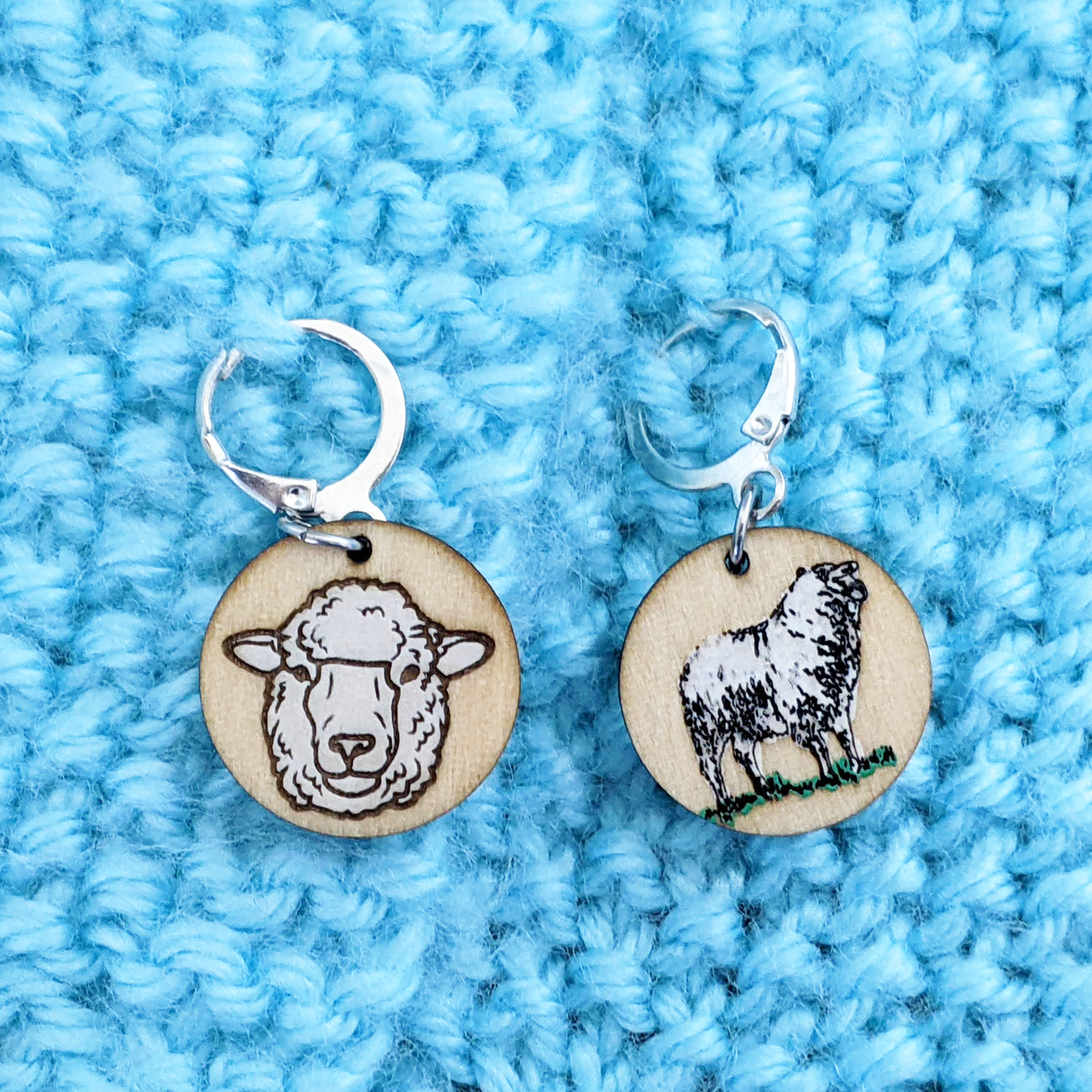 Meadow sheep RS/WS stitch marker sets