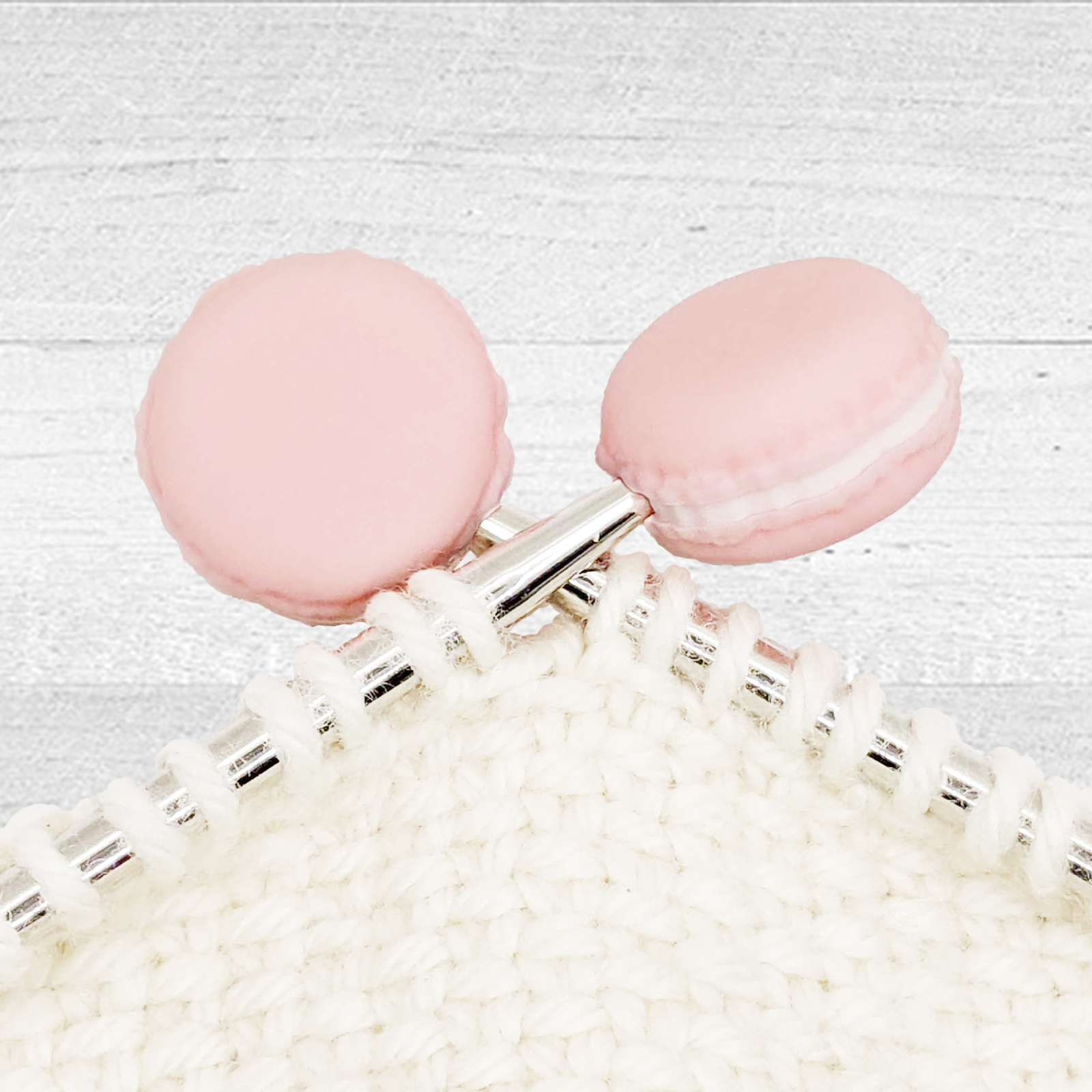 Rose Strawberry Macaron Stitch Stoppers for Knitting