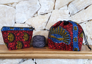 Royal Oyster Drawstring and Zipper Project Bags - Back