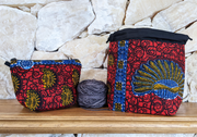 Royal Oyster Drawstring and Zipper Project Bags - Front
