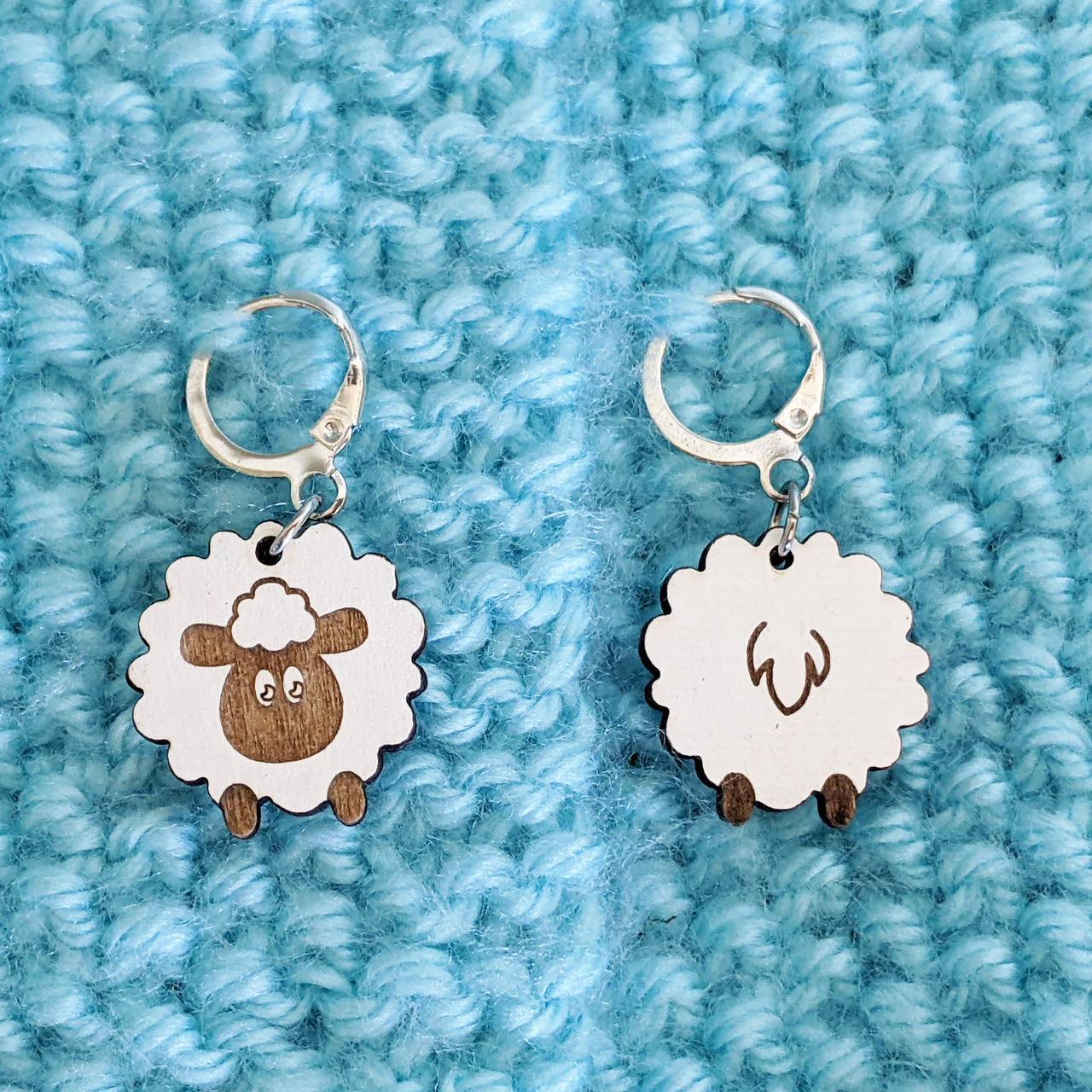 Silly sheep RS/WS stitch marker duo set