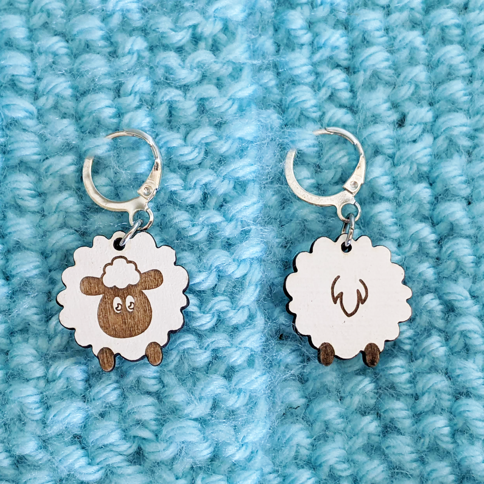 Silly sheep RS/WS stitch marker duo set