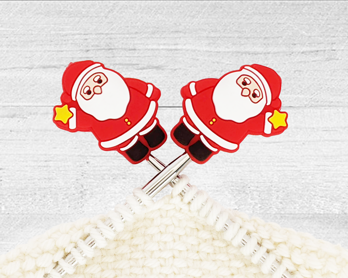 Santa stitch stoppers for knitting accessories gift for Christmas Stocking Stuffer