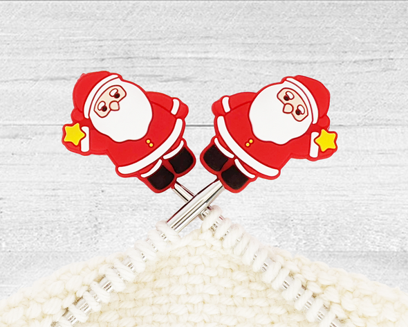 Santa stitch stoppers for knitting accessories gift for Christmas Stocking Stuffer