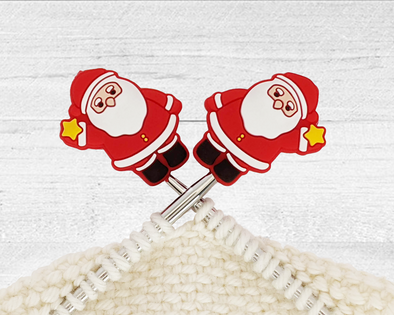 Santa stitch stoppers for knitting accessories gift for Christmas Stocking Stuffer