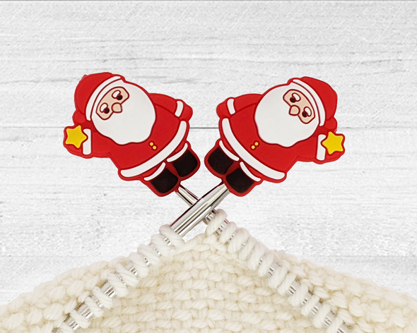 Santa stitch stoppers for knitting accessories gift for Christmas Stocking Stuffer