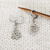 Christmas Tree and Santa Crochet Stitch Marker Duo by Pretty Warm Designs