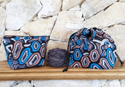 Tide Pools Zipper & Drawstring Project Bags - Back