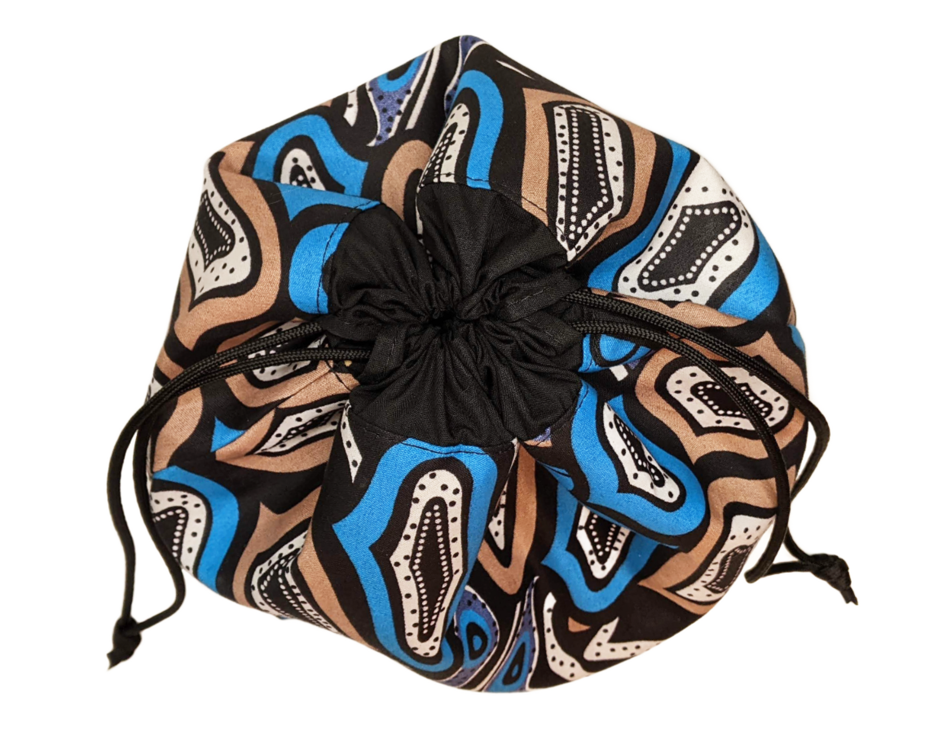 Tide Pools Drawstring Project Bag - Top