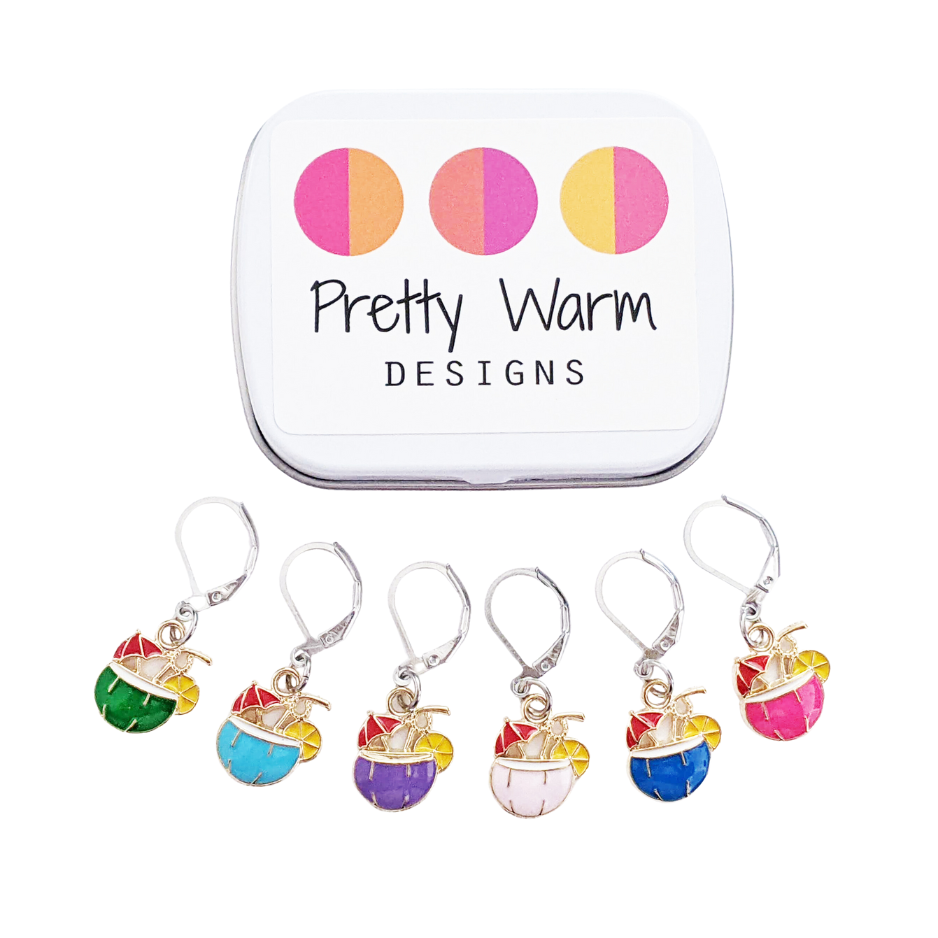 Tropical Drinks Locking Crochet Stitch Markers