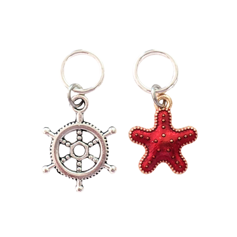 Nautical Treasure Stitch Markers for Knitting | Pretty Warm Designs