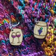 Wine Lover RS/WS stitch marker set