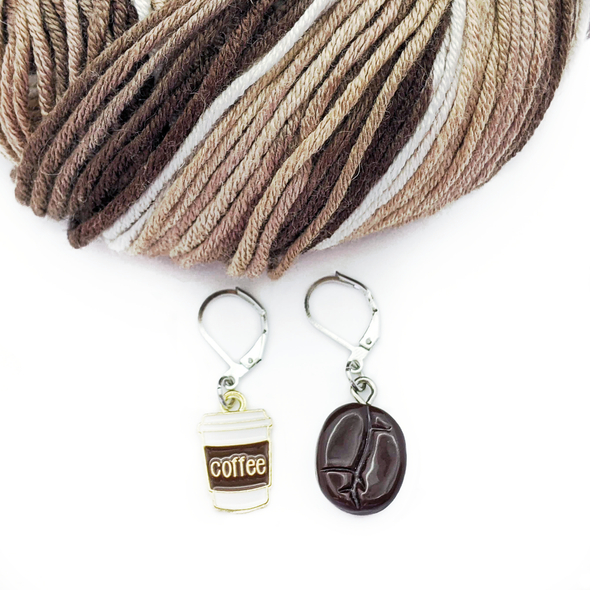 Duos: Coffee + Bean Crochet Stitch Markers