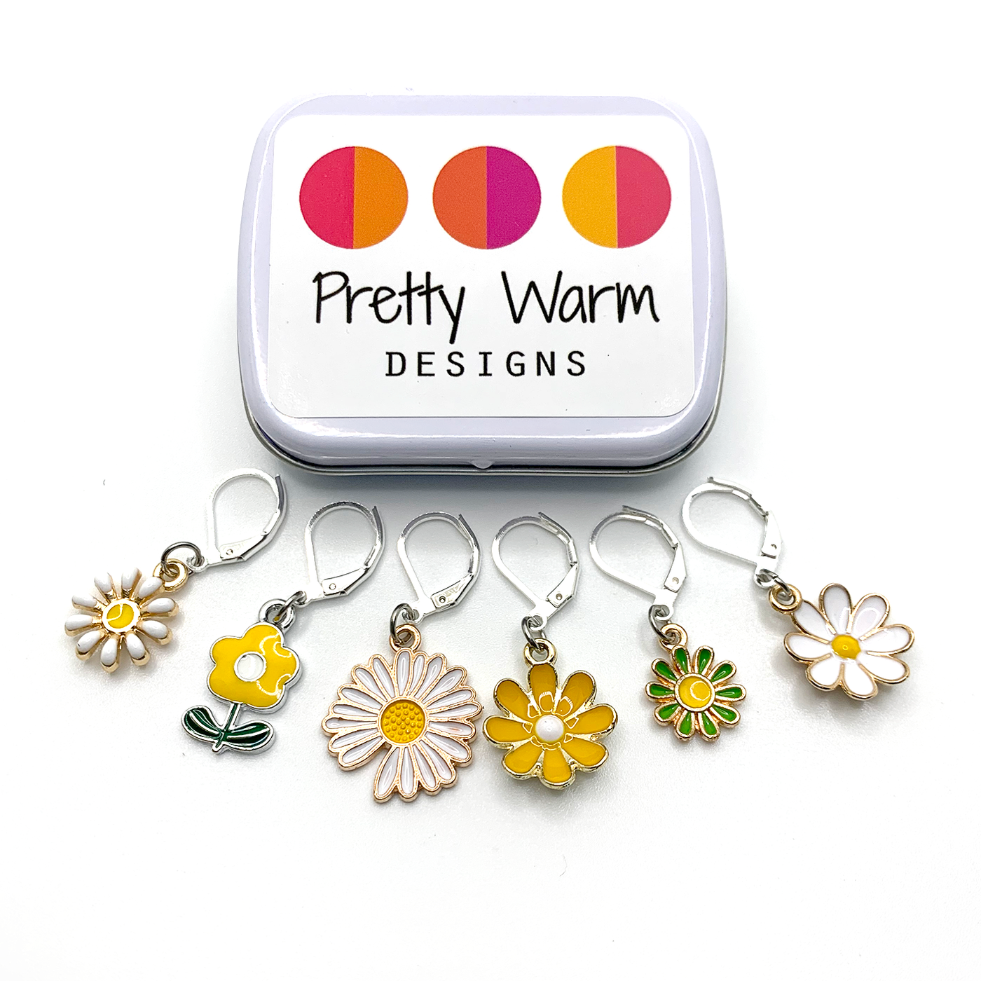 Daisies Crochet Stitch Markers  Gift for Gardener – Pretty Warm Designs