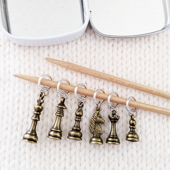 Chess Master Stitch Markers for Knitting
