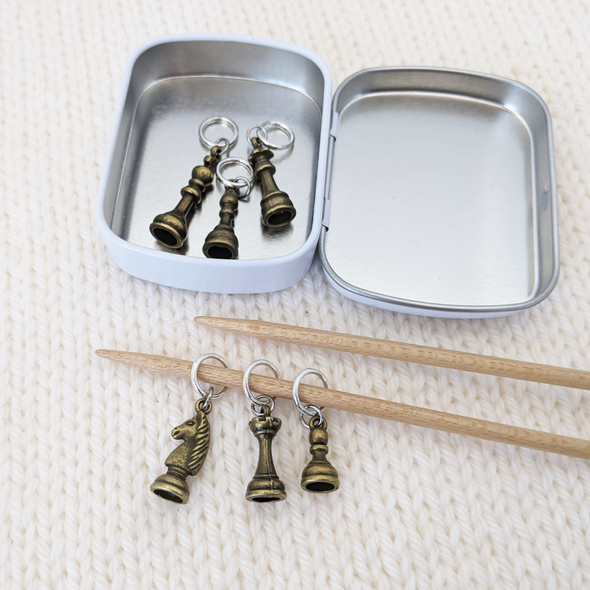Chess Master Stitch Markers for Knitting