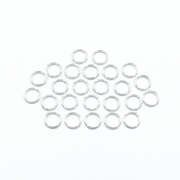 Set of 25 medium silver ring snag free stitch markers  for knitting by Pretty Warm Designs