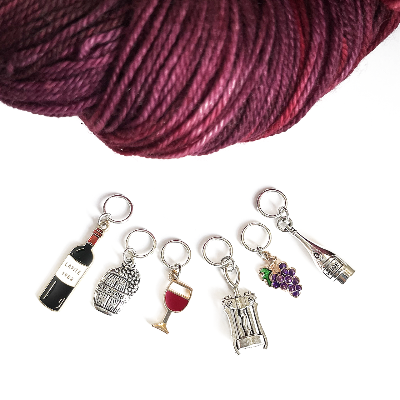 Wine Lover Stitch Markers | Gift for Knitters