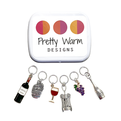 Wine Lover Stitch Markers | Gift for Knitters